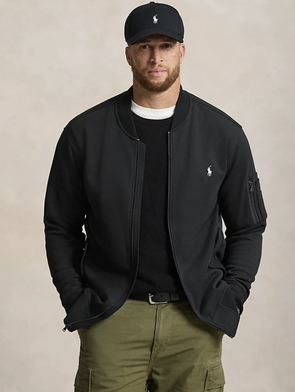 Double-Knit Flight Jacket - Polo by Ralph with Polo Pony Logo - XL